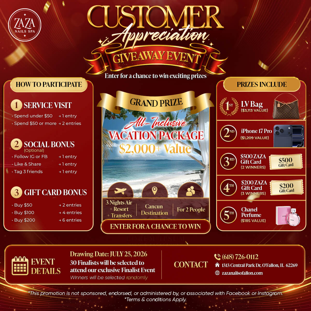 🌟 ZAZA NAILS & SPA - Promotions 🌟